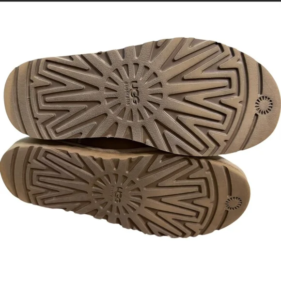 UGG Women's Beige Sheepskin Button Boots - Picture 5 of 7